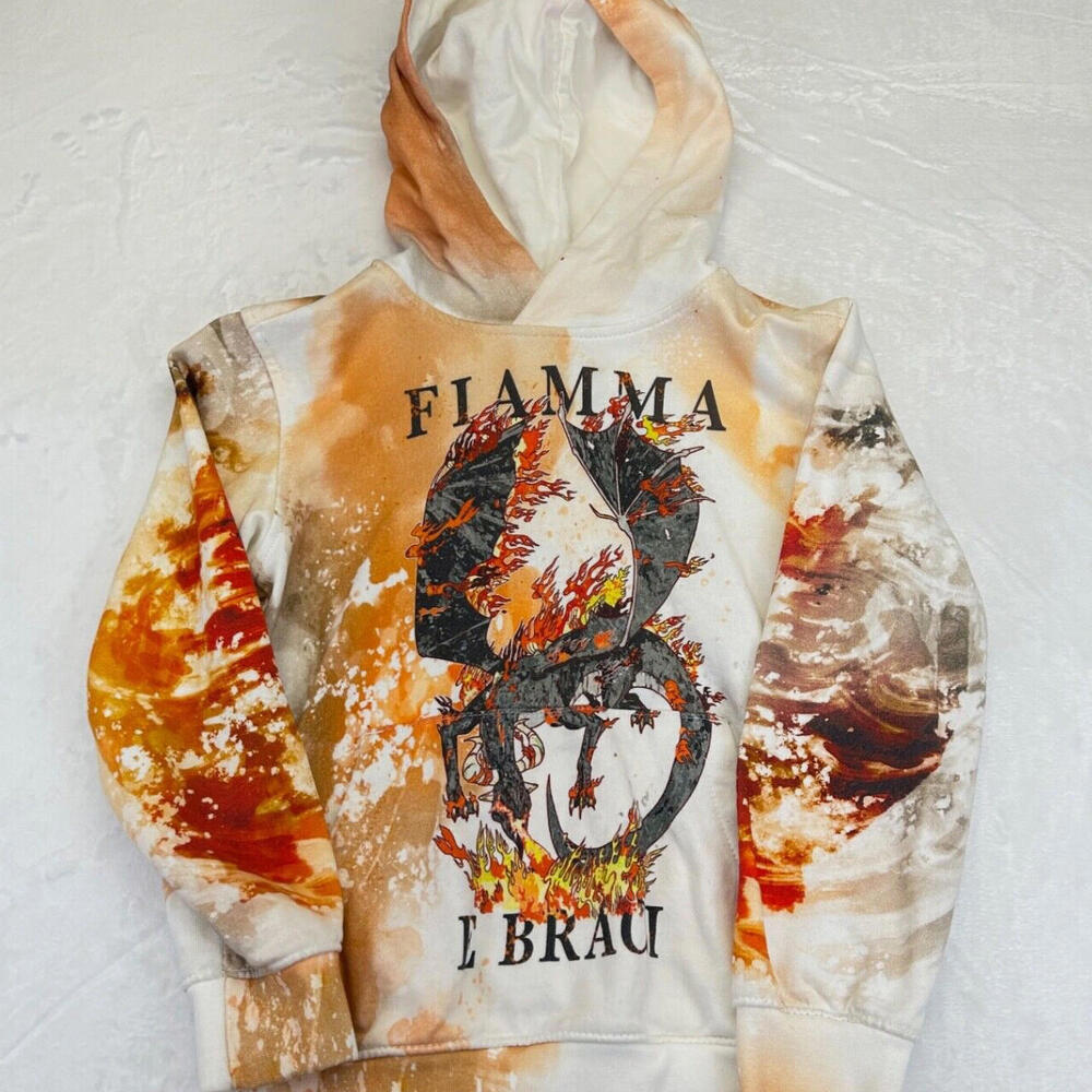 EUC Jordan Craig Graphic Hoodie Youth 7 "Fiamma E Braci"